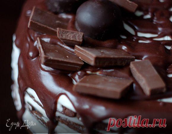 Торт «Черный принц». Ингредиенты: сметана 25%, сахар, сливки жирные | Официальный сайт кулинарных рецептов Юлии Высоцкой