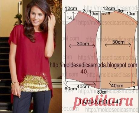 BLUSA- Moldes Moda por Medida