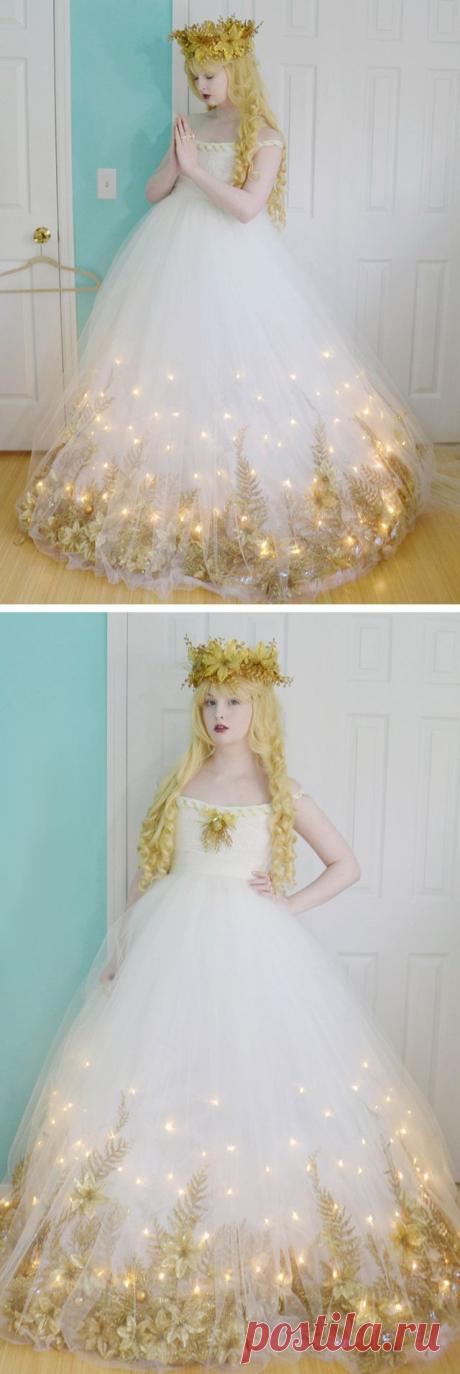 Awesome DIY inspiration: A light up fairy garden tulle maxi dress - DIY light up…