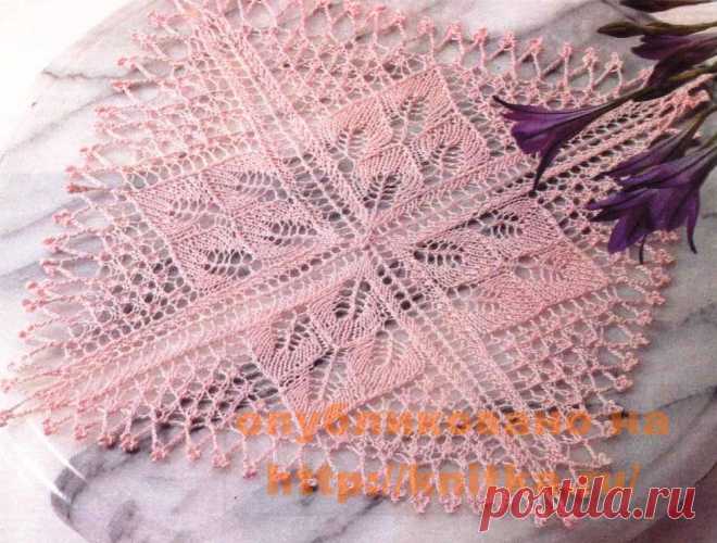 Страница 3 рубрики Вязаные салфетки со схемами вязания спицами на knitka