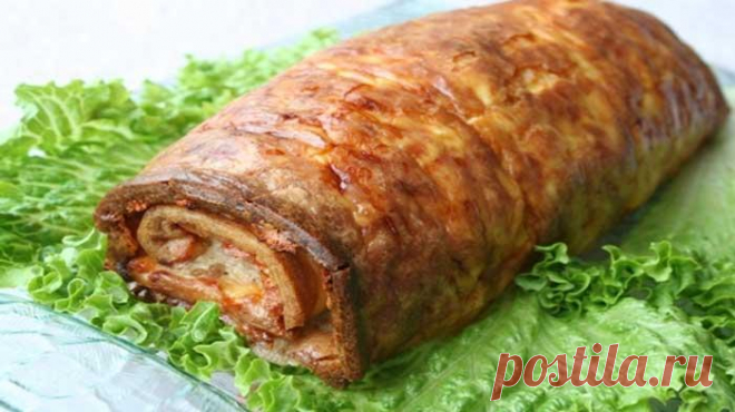 Яично-мясной рулет