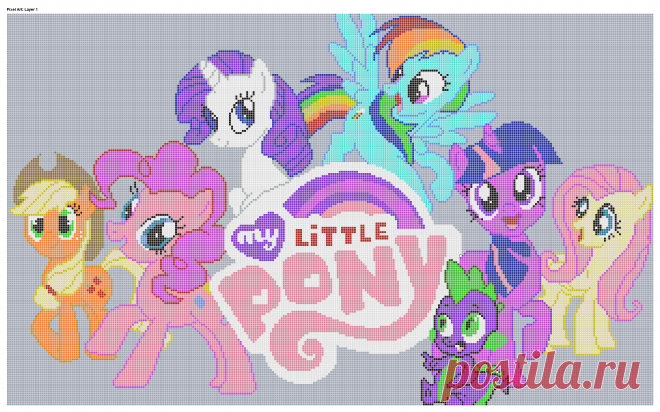 Картинки по клеточкам для девочек (37 фото) ⭐ Забавник