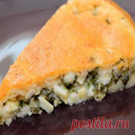 Как сделать заливной пирог с яйцом и зеленым луком