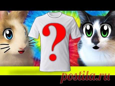 КОТ И КРОЛИК БАФФИ! ЧЕЛЛЕНДЖ ТАЙ ДАЙ! 3 COLOR TIE DYE Challenge