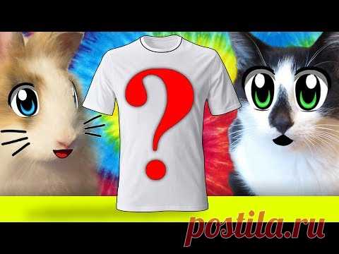 КОТ И КРОЛИК БАФФИ! ЧЕЛЛЕНДЖ ТАЙ ДАЙ! 3 COLOR TIE DYE Challenge