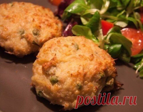 Котлетки куриные с сыром и картофелем