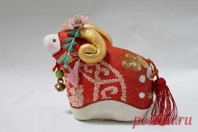 Знак овец куклы кимоно, куклы японский старинные кимоно с Sankirai