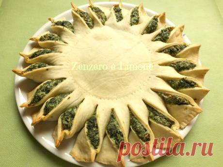 SPINACH PIE in SUNNY SHAPE| delicious recipe | Zenzero e Limone