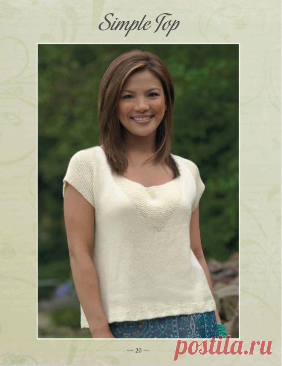 Летний топ SIMPLE. Спицами. / Обсуждение на LiveInternet - Российский Сервис Онлайн-Дневников