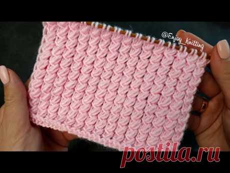НЕЖНЫЙ и ПРОСТОЙ Узор Спицами | Sweet and Easy stitch knitting pattern tutorial