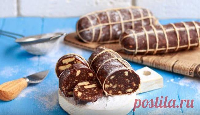 Шоколадная Колбаса из Печенья со Сгущенкой Шоколадная колбаса из печенья со сгущенкой - подробный пошаговый рецепт с фото+видео. Этот рецепт десерта получется очень вкусным.
