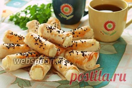 Слоёные трубочки из лаваша с картофельным пюре рецепт с фото