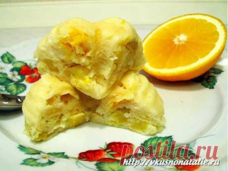 Запеканка творожная с яблоками и апельсинами в микроволновке