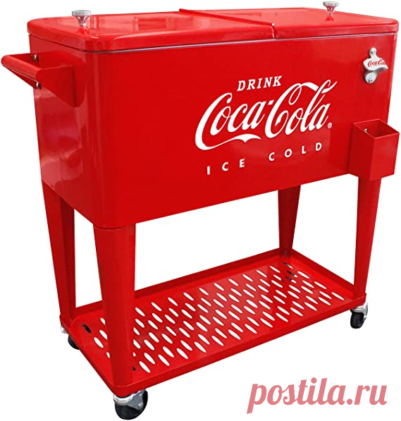 Amazon.com : Leigh Country CP 98126 80 Quart Coca-Cola Cooler with Grated Tray, Red : Garden & Outdoor