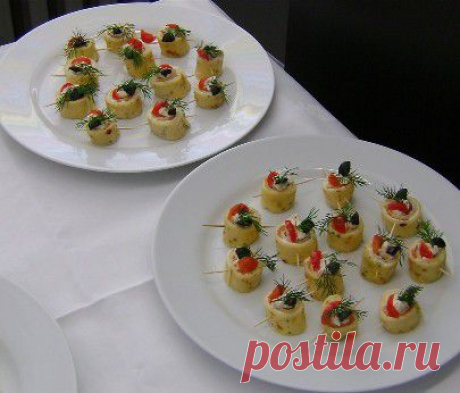 Блинчики с семгой и маслинами - На главную на Vypechka.Ru