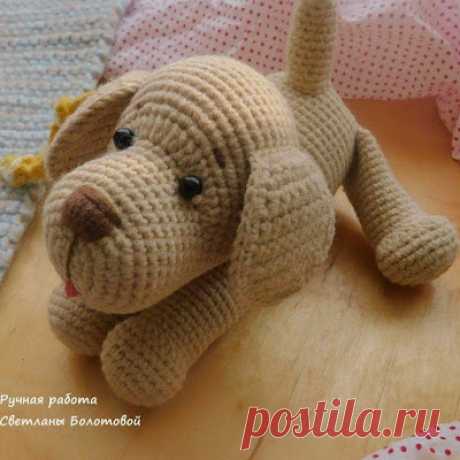 1000 схем амигуруми на русском: Щенок Тошка амигуруми