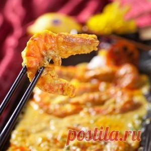 Креветки с ананасами в кокосовом соусе с карри рецепт – японская кухня: закуски