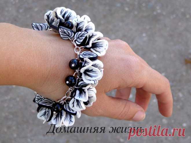 Черно-белый браслет из полимерной глины &#8212; мастер-класс | ДОМАШНЯЯ ЖИЗНЬ