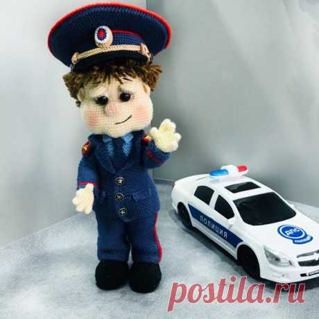 Амигуруми схема вязания полицейский Пётр крючком с описанием