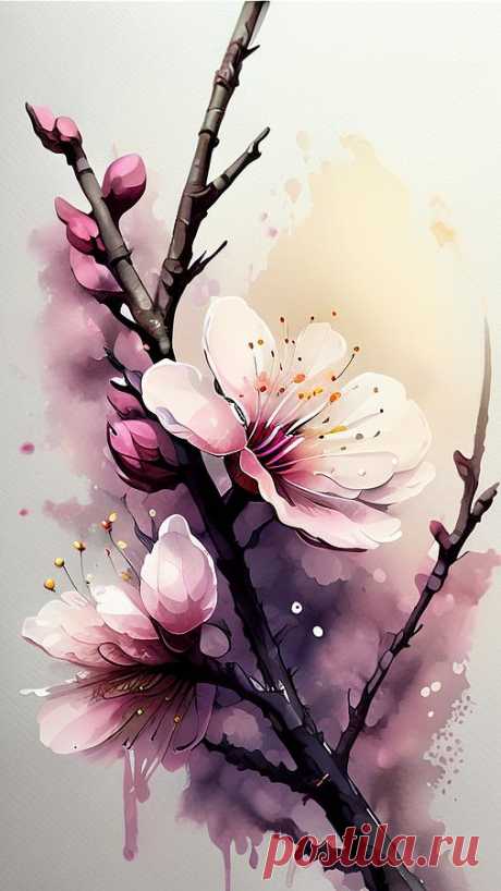 Plum Bossom by Pin C Plum Bossom Drawing by Pin C