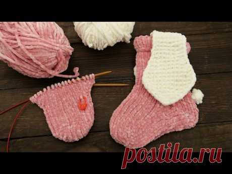 Носочки «Зайчата» спицами 🐰 Baby Socks "Hare" knitting pattrn 🐇