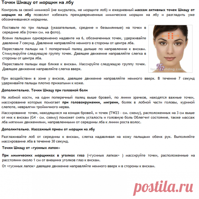 Точки Шиацу для вашей красоты