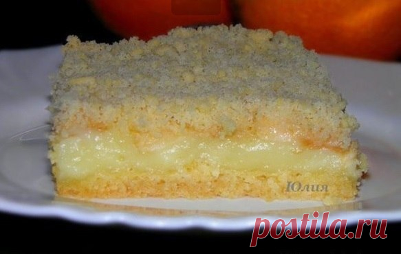 Пирог с заварным кремом и яблоками.
