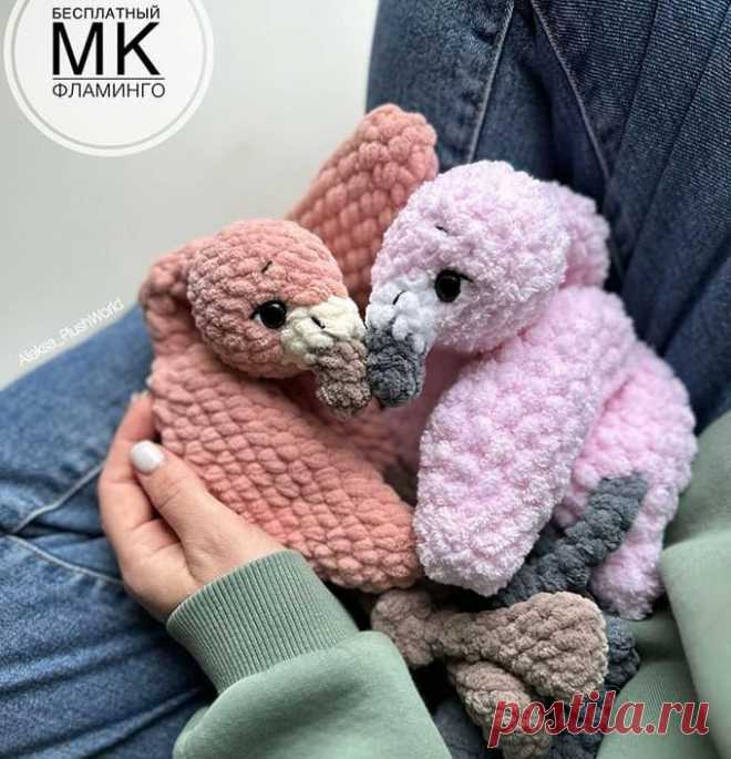 Фламинго крючком. Амигуруми схемы и описания. Автор: @aleksa_plushworld | IRINELY.ART
