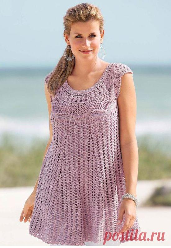 Широкая туника крючком. Ажурная туника вязаная крючком | Домоводство для всей семьи