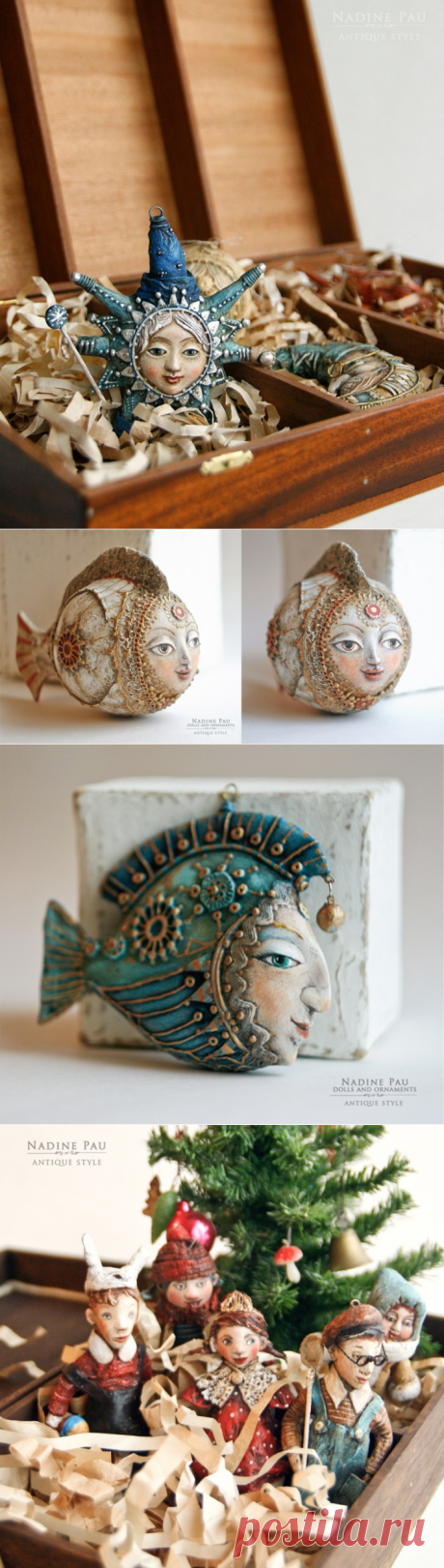 Коллекционные ёлочные игрушки художника Надежды Шахристенберг (nadinepau)