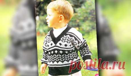 Жаккардовый пуловер | Loveknitting.ru