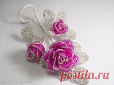(10) French beaded flower | композиции из бисера
