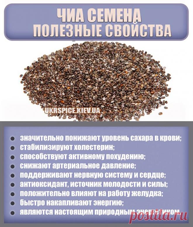 Чиа семена - полезные свойства