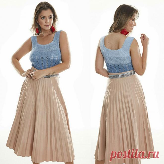 Топ «Регата» спицами. Выкройка и схемы – Paradosik Handmade - вязание для начинающих и профессионалов