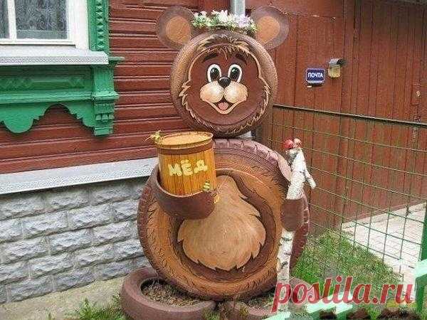10 идей поделок из старых шин / дачные поделки / 7dach.ru
