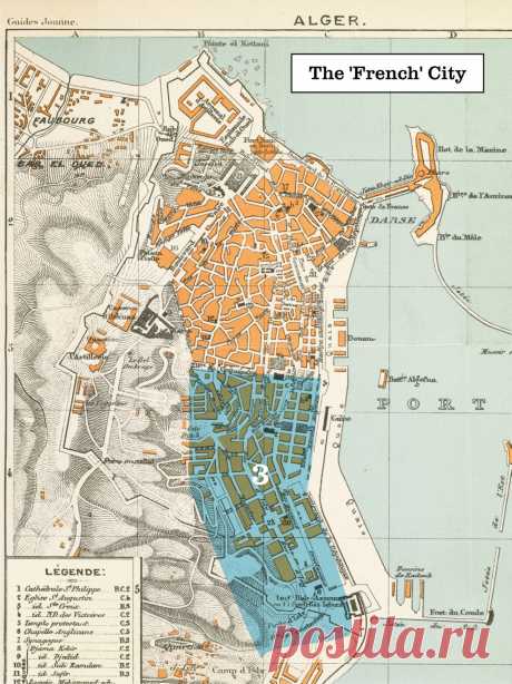 1888 Plan of Algiers, Algeria The ‘French’ City