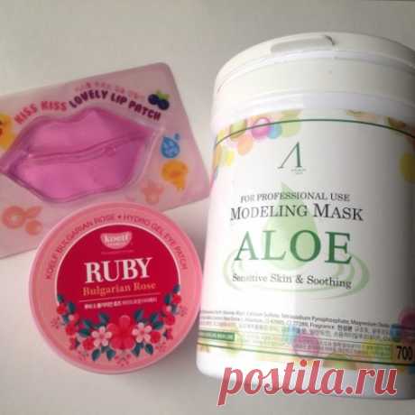 Корейские альгинатная маска и гидрогелевые патчи для глаз и губ