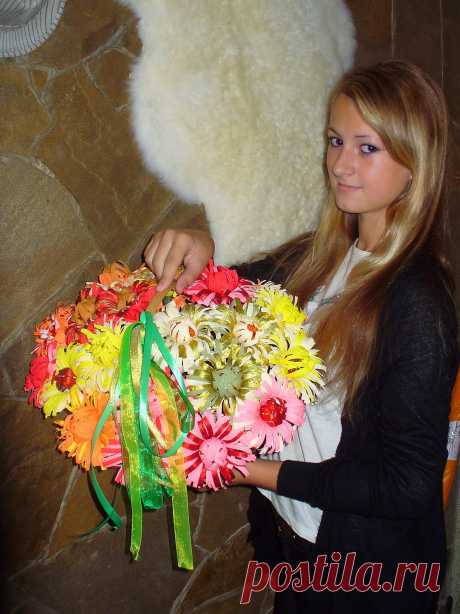 Корзинка &quot;Осенняя с хризантемами&quot;