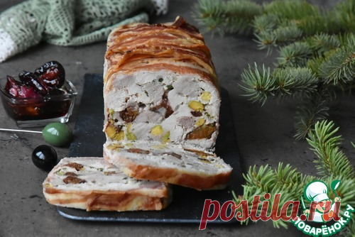 Террин с индейкой, фисташками и шпинатом – кулинарный рецепт