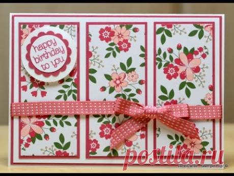 Three Panel Card - JanB UK Stampin' Up! Demonstrator Independent