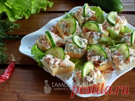 Бутерброды с красной рыбой и сливочным сыром — рецепт с фото, шаг за шагом.