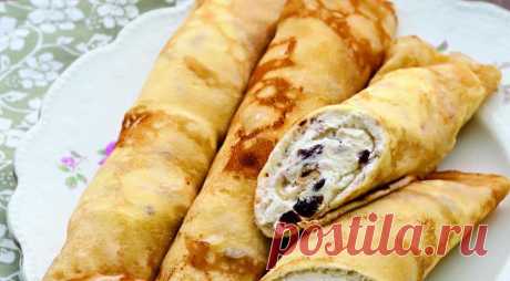Блинчики с творогом без муки — нежнейшие и удивительно вкусные!
