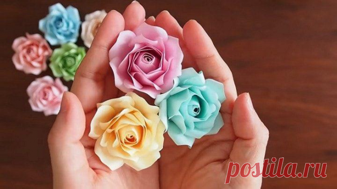 Необыкновенные розы из обычной бумаги Когда заедают офисные будни, хочется приятных впечатлений, а до выходных ещё далеко, украсьте свой день и порадуйте коллег невероятно красивыми розами. Не надо бежать в цветочный магазин! Возьмите со ...