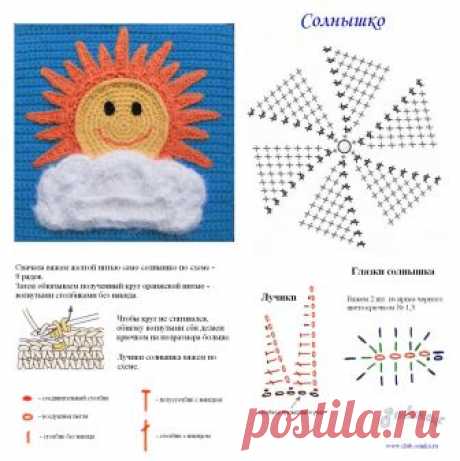 Аппликации крючком со схемами, описанием, видео (30 вариантов)