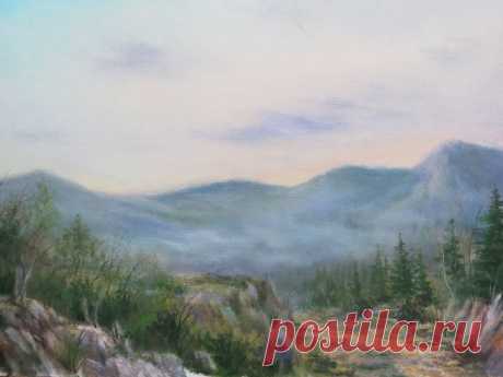 Хребты Кавказа.Х.масло.30х50см