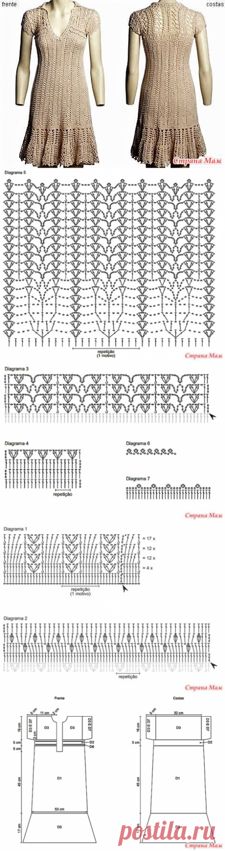 . Ажурное платье Grazi Massafera. - Все в ажуре... (вязание крючком) - Страна Мам