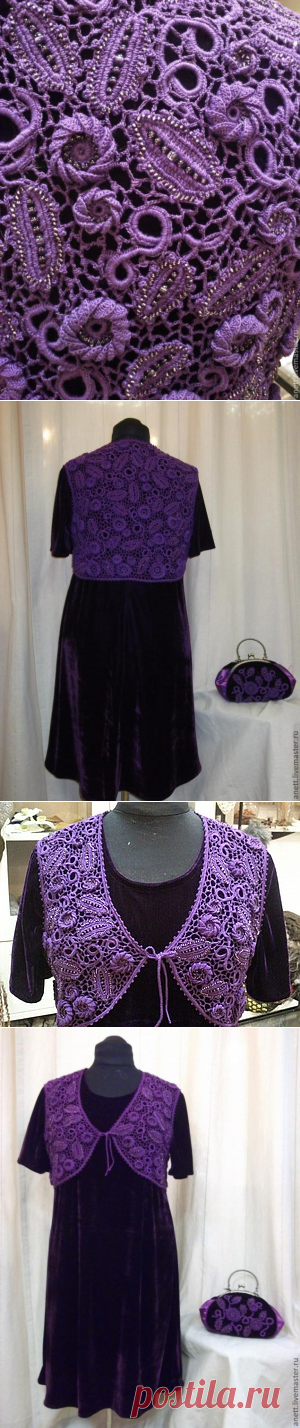 Мк: Создание жилетки в технике ирландского кружева с использованием бисера. – Ярмарка Мастеров