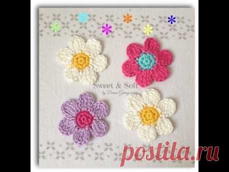 Como hacer una flor a crochet ...La magia del crochet
