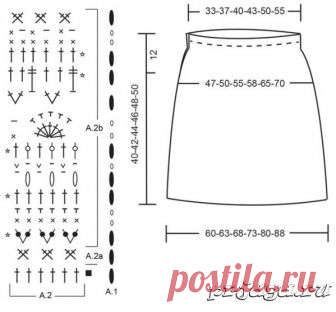 Юбка «Розалина» крючком