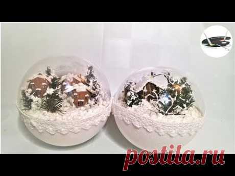 Jak zrobić bombki 3d z mini domkami [3D BAUBLE WITH HOUSES ] - Pomysły plastyczne dla każdego